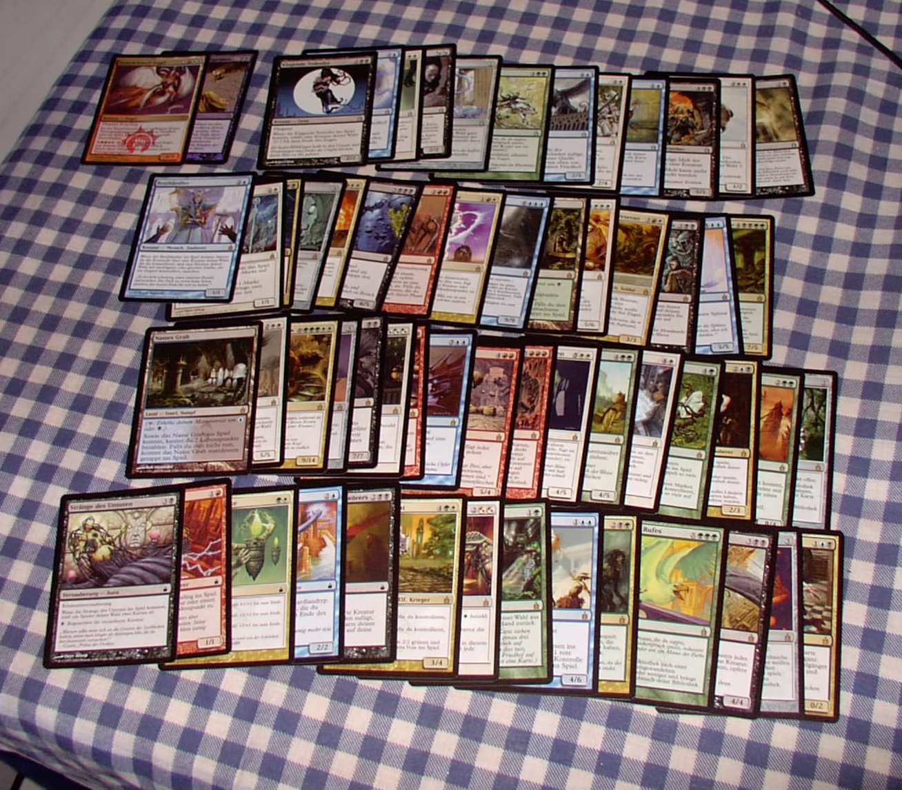 Photo of rares from four boosters